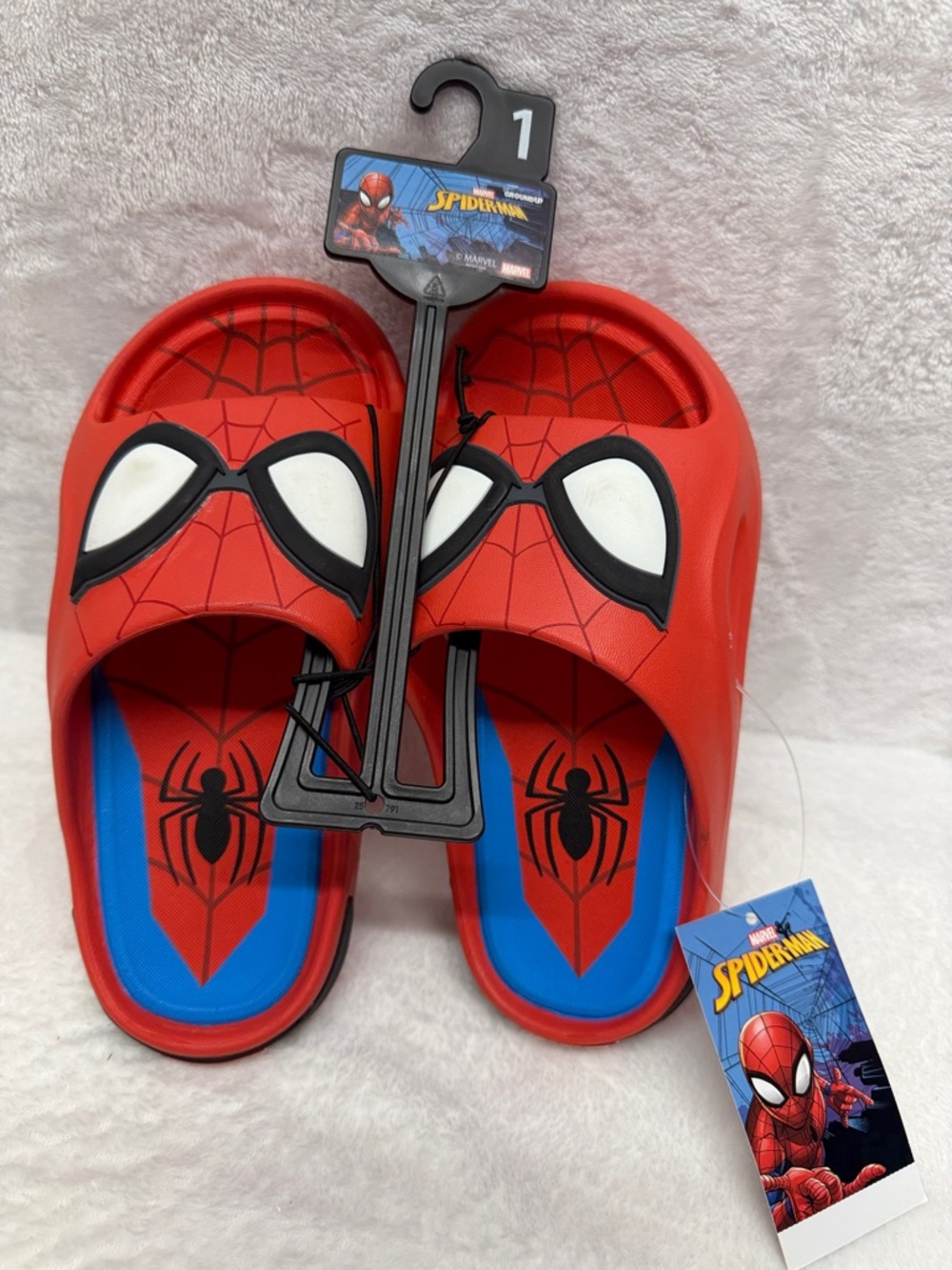 Marvel Spider-Man Red and Blue Kids Slip-On Sandals